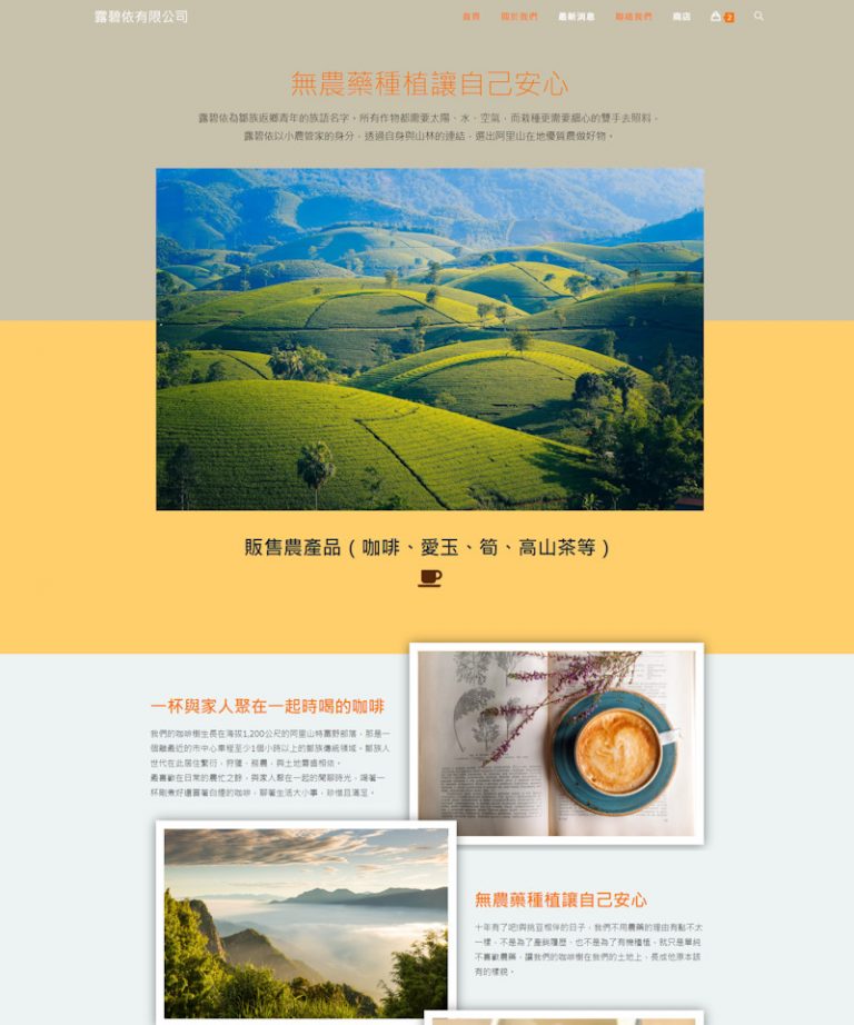 網頁設計-阿里山農產